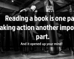 Reading a book is one part taking action another important part.